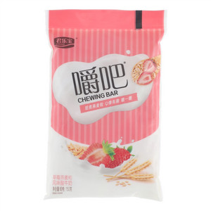 君乐宝嚼吧草莓燕麦粒巴氏杀菌热处理风味酸牛奶