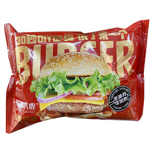 轻心小鹿黑椒牛排味即食汉堡