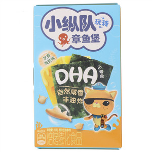 小纵队玩转章鱼堡芝香海苔味DHA小零食