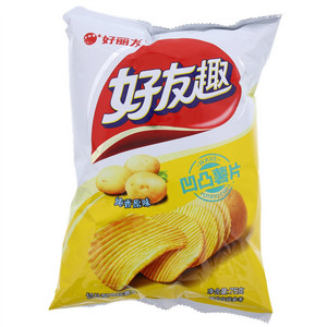 好丽友好友趣纯香原味凹凸薯片