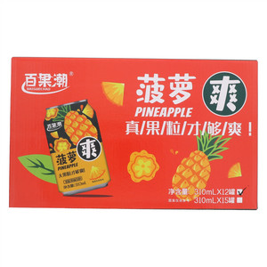 百果潮菠萝果粒果味饮品