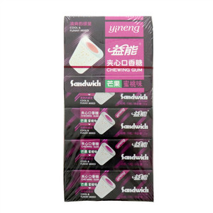 益能夹心口香糖（芒果蜜桃味）
