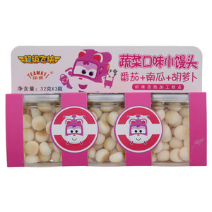 添祺蔬菜口味（番茄+南瓜+胡萝卜）小馒头