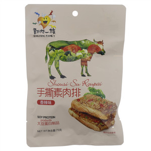 动心一族香辣味手撕素肉排（大豆蛋白制品）