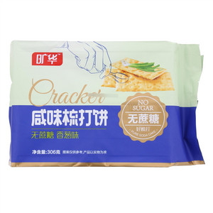 旷华无蔗糖咸味梳打饼（香葱味）