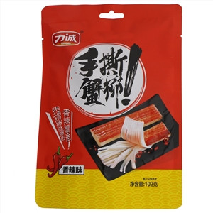 力诚92克袋装克手撕蟹柳（香辣味）