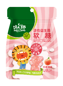馋大狮水蜜桃味活性益生菌软糖