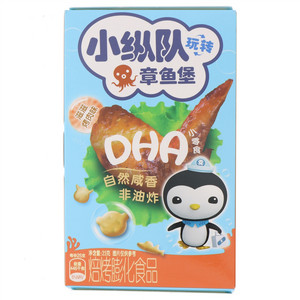 小纵队玩转章鱼堡滋滋烤肉味DHA小零食