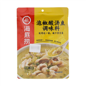 海底捞泡椒酸汤鱼调味料210克