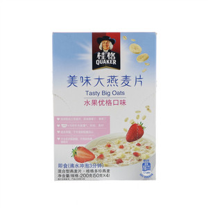 桂格美味大燕麦片水果优格口味200克（50克x4）