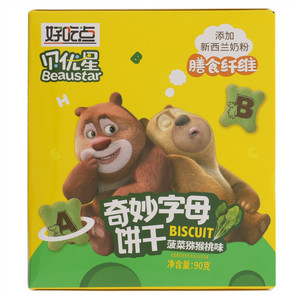 贝优星奇妙字母饼干 菠菜猕猴桃味