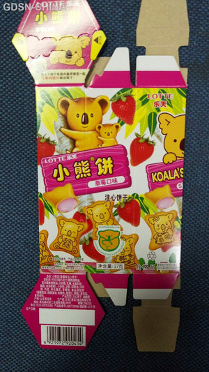 LOTTE乐天小熊饼草莓口味注心饼干