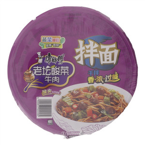 康师傅老坛酸菜牛肉干拌碗面