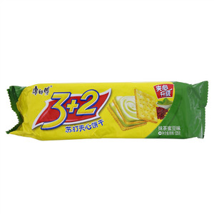 康师傅3+2苏打夹心饼干（抹茶蜜豆味）
