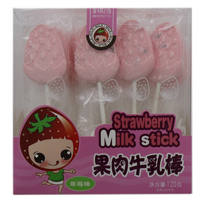 金祺之语草莓味果肉牛乳棒