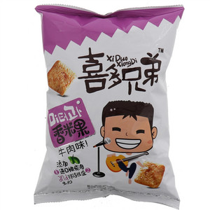 喜多兄弟牛肉味-香米果膨化食品