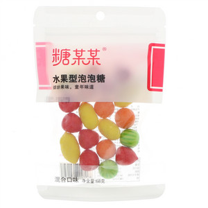 糖某某混合口味水果型泡泡糖