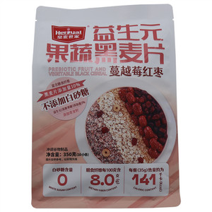 皇麦世家蔓越莓红枣益生元果蔬黑麦片
