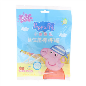 Peppa Pig小猪佩奇草莓味，酸奶味益生菌棒棒糖