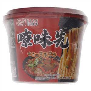 陈村嘹味先辣子酸莱牛肉味热风干燥方便面