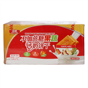 正航不加蔗糖果蔬钙奶饼干
