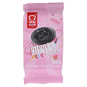 雅思嘉白桃味跳跳糖夹心饼干
