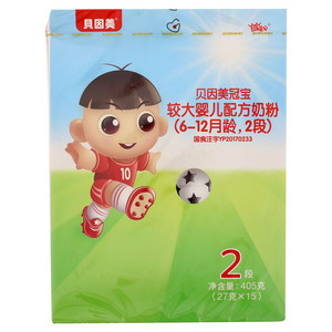 貝因美冠宝较大婴儿配方奶粉（6-12月龄，2段）