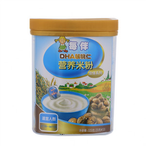 每伴DHA核桃仁营养米粉（塑罐）