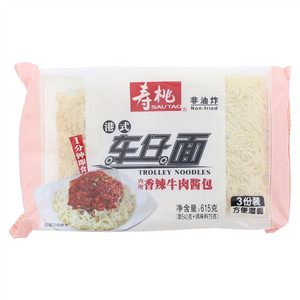 寿桃1分钟即食香辣牛肉味车仔面