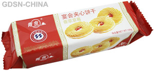 宴会夹心饼干(香草草莓)100g
