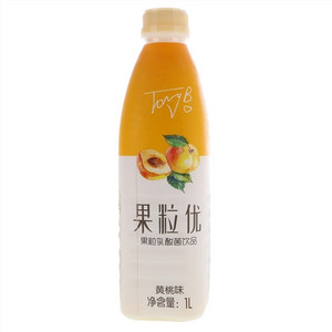 果粒优黄桃味果粒乳酸菌饮品