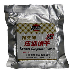 丽能花生味压缩饼干