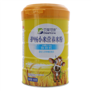 贝莱可亲铁锌钙护畅小米营养米粉