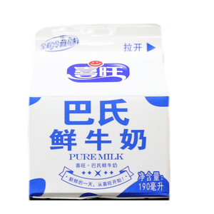 喜旺巴氏鲜牛奶190ml