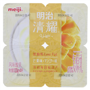 meiji明治清耀低脂肪?芒果味风味酸乳