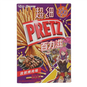 glico格力高PRETZ百力滋超细孜然烤肉味装饰饼干