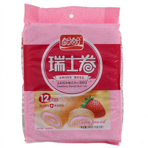 盼盼瑞士卷草莓味夹心蛋糕240g