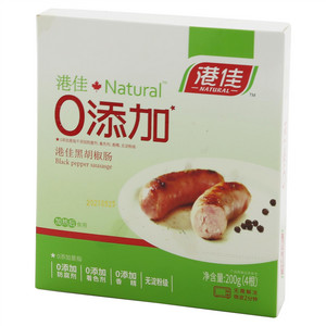 港佳黑胡椒肠非即食速冻熟制品肉灌肠