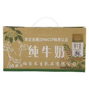 新长生园纯牛奶高温灭菌乳