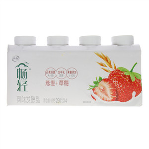 伊利畅轻燕麦+草莓风味发酵乳