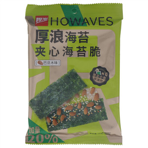 阿一波厚浪巴旦木味夹心海苔脆