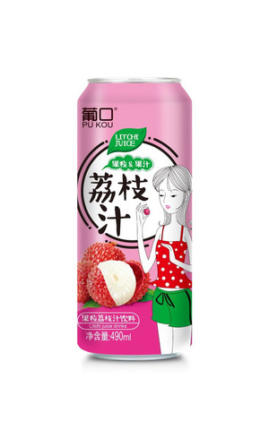 葡口荔枝汁果粒饮品