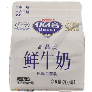 光明优倍浓醇高品质鲜牛奶200ml