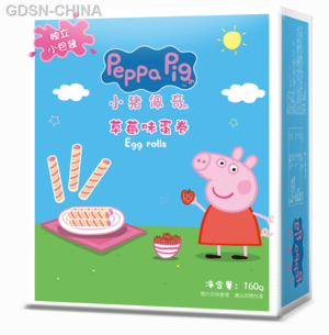 小猪佩奇草莓味蛋卷