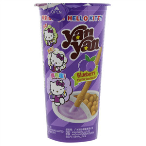 明治欣欣杯蓝莓味酱饼干条