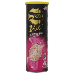 Lay's乐事酸甜玫瑰味玫瑰花瓣薯片
