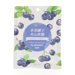 清嘴水果罐子夹心软糖蓝莓味
