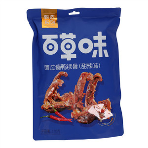 【百草味】啃过瘾鸭锁骨 170g（甜辣味）-百事