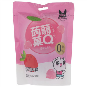 顽皮兔草莓味蒟蒻菓Q果冻