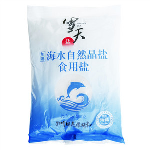 雪天400克加碘海水自然晶盐B-内袋-低碘